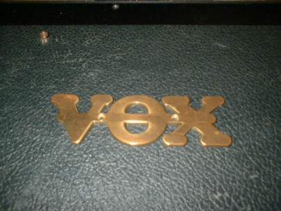 brass Vox nameplate