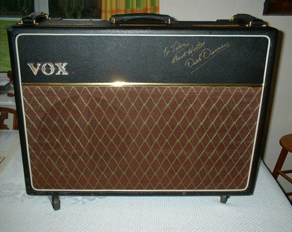 Vox AC30 signed by Dick Denny